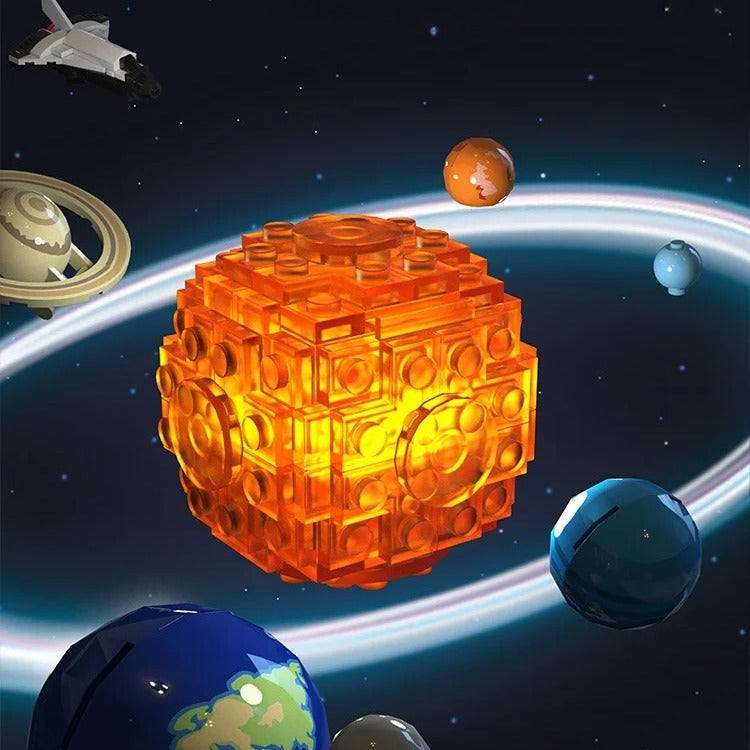 Rotating Solar System Model Building Blocks STEM Toy | Tots N Paws