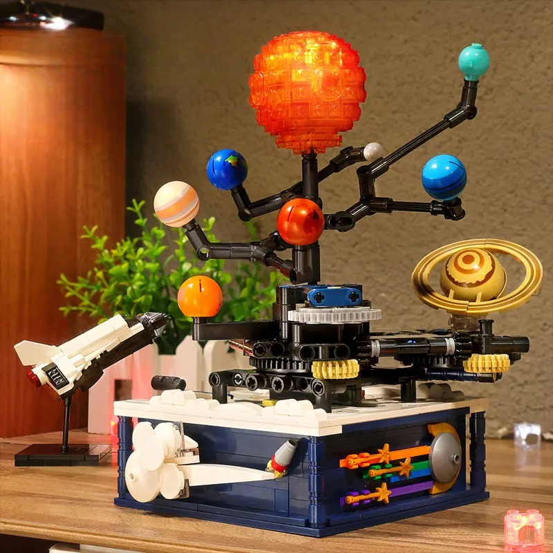 Rotating Solar System Model Building Blocks STEM Toy | Tots N Paws
