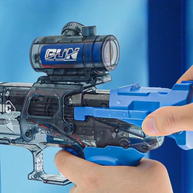 High Pressure Electric Water Gun – LED Lights, Recoil & USB Rechargeable