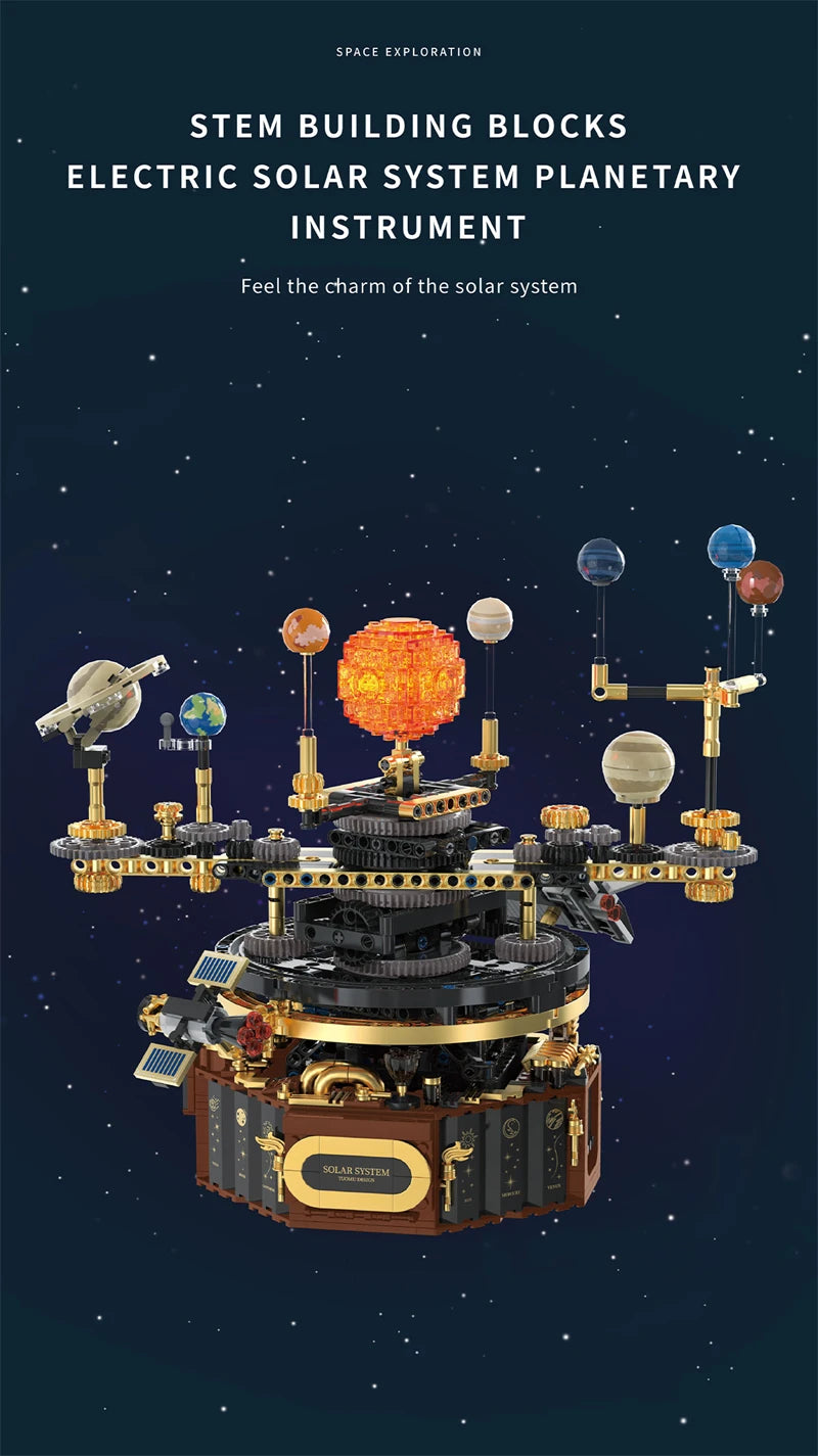 Rotating Solar System Model Building Blocks STEM Toy | Tots N Paws