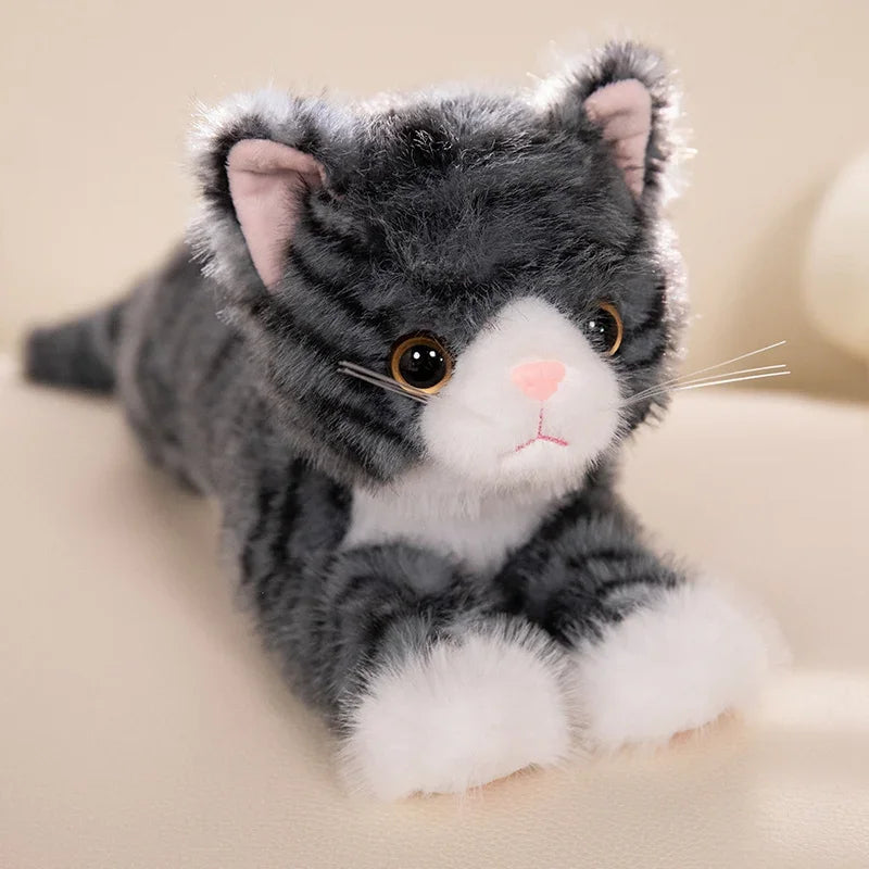 Tots N Paws Simulation Cat Plush Toy | Realistic Stuffed Kitten Doll Gift