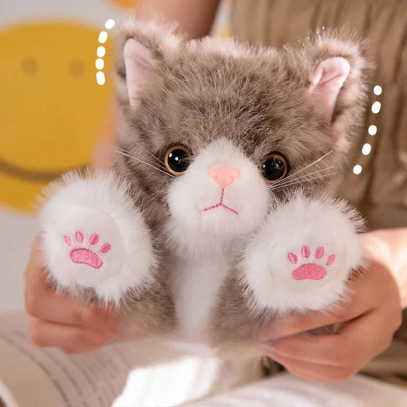 Tots N Paws Simulation Cat Plush Toy | Realistic Stuffed Kitten Doll Gift
