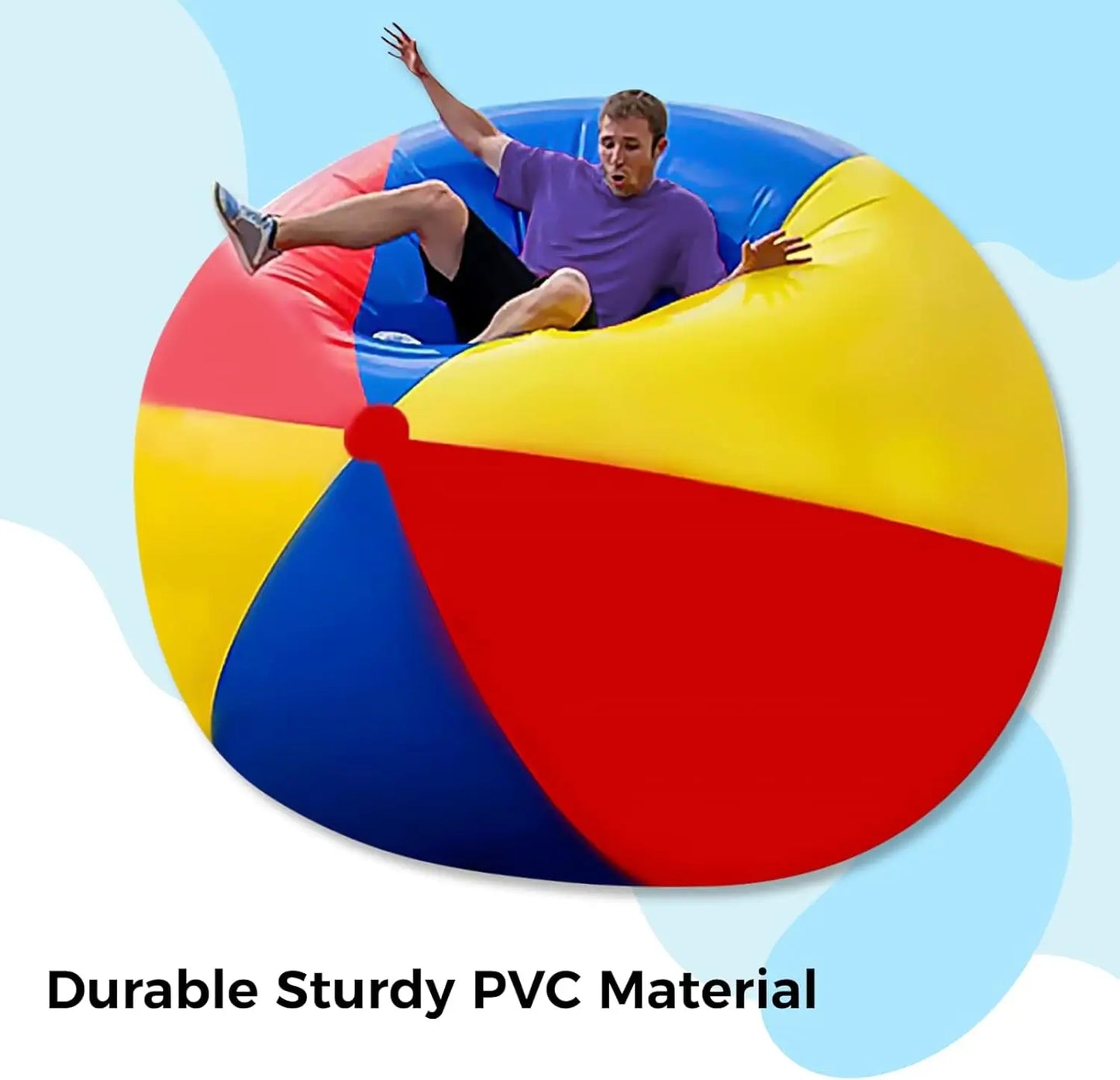 HUGE Inflatable Beach Ball – Giant Outdoor Fun for Parties & Pool Play