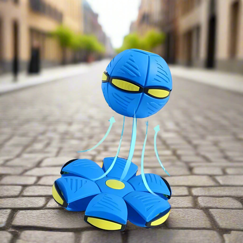 Tots N Paws UFO Magic Dog Ball | Interactive Flying Saucer Pet Toy