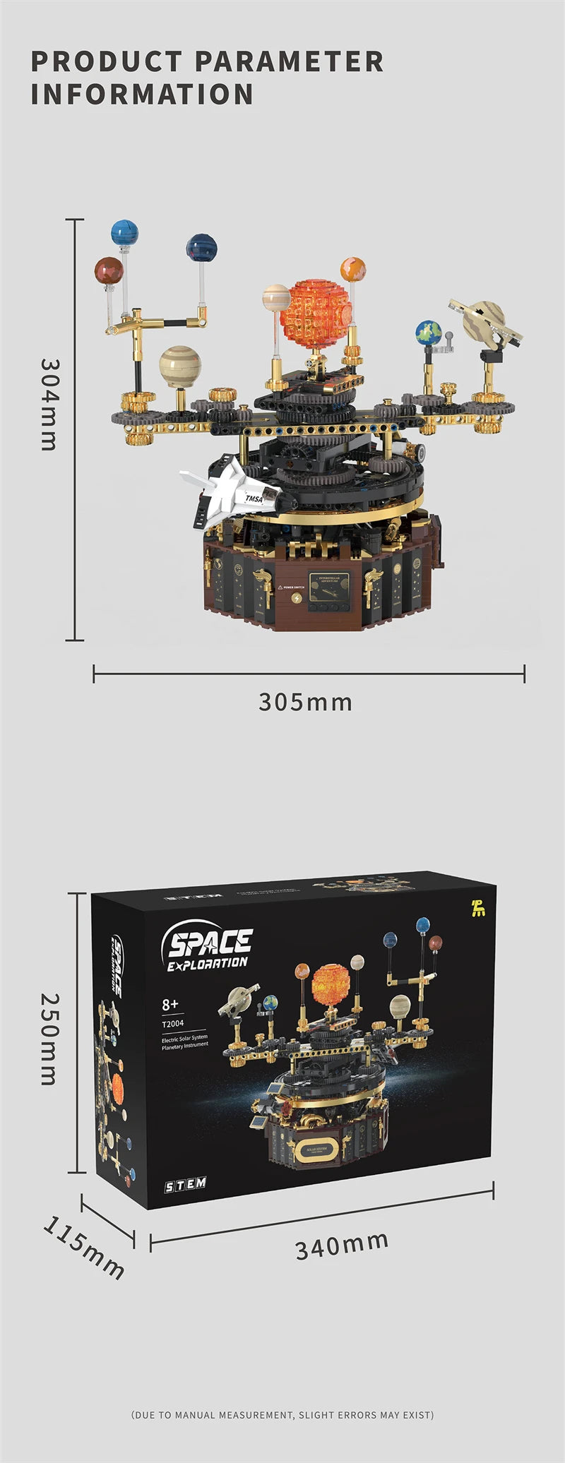 Rotating Solar System Model Building Blocks STEM Toy | Tots N Paws