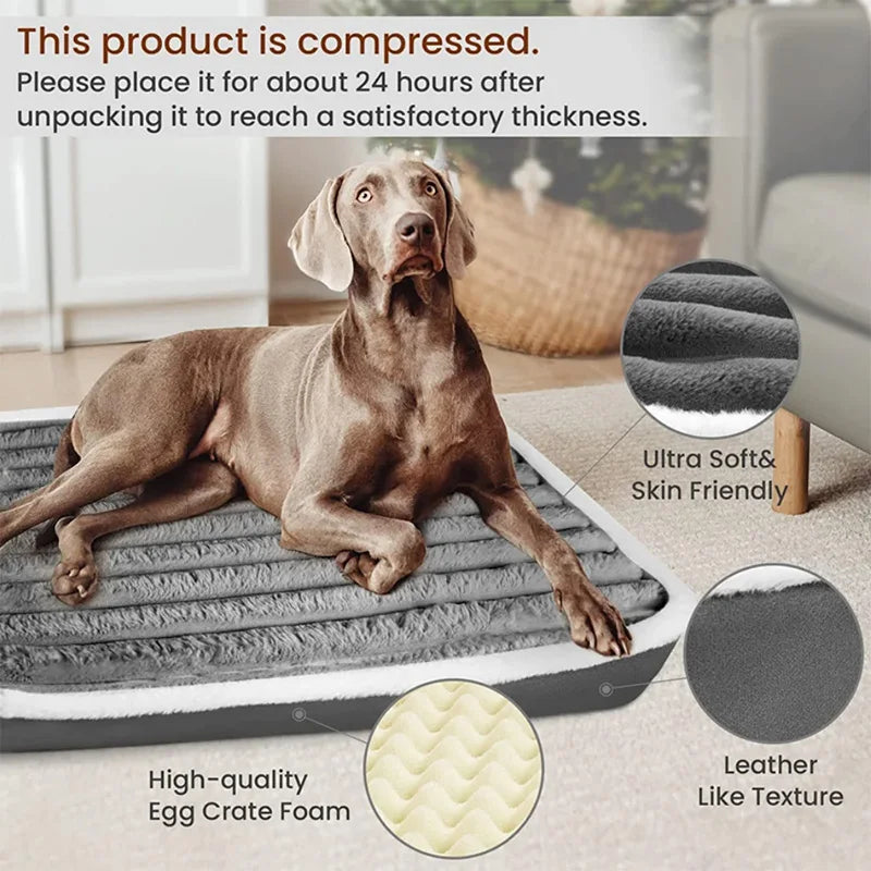 Cozy, Non-Slip Plush Dog Bed – Orthopedic, Washable & Perfect for Pets!