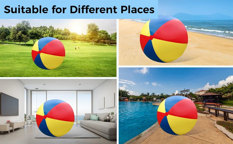 HUGE Inflatable Beach Ball – Giant Outdoor Fun for Parties & Pool Play