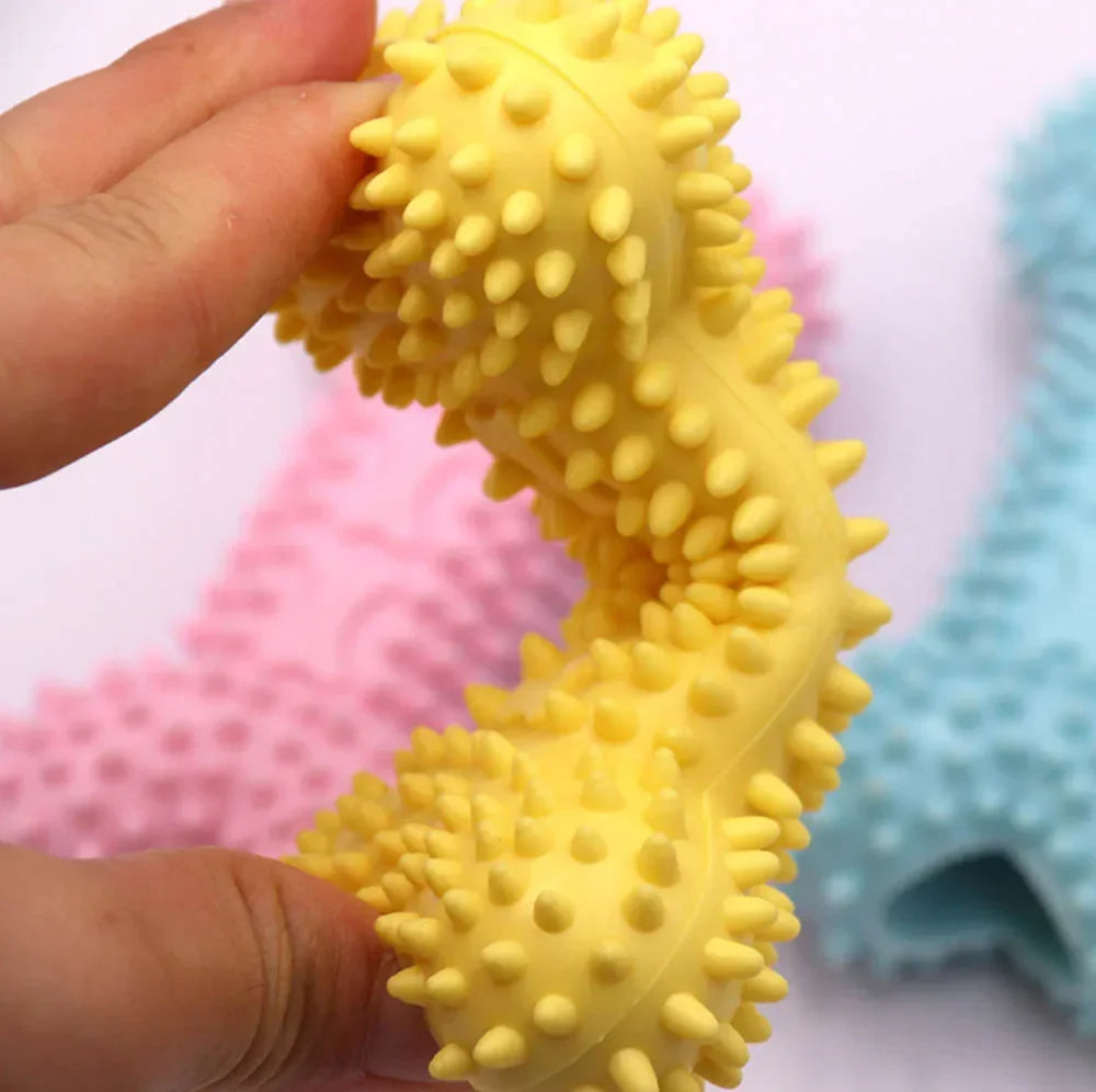 Soft Rubber Bone Chew Toy – Dental Care for Small Dogs