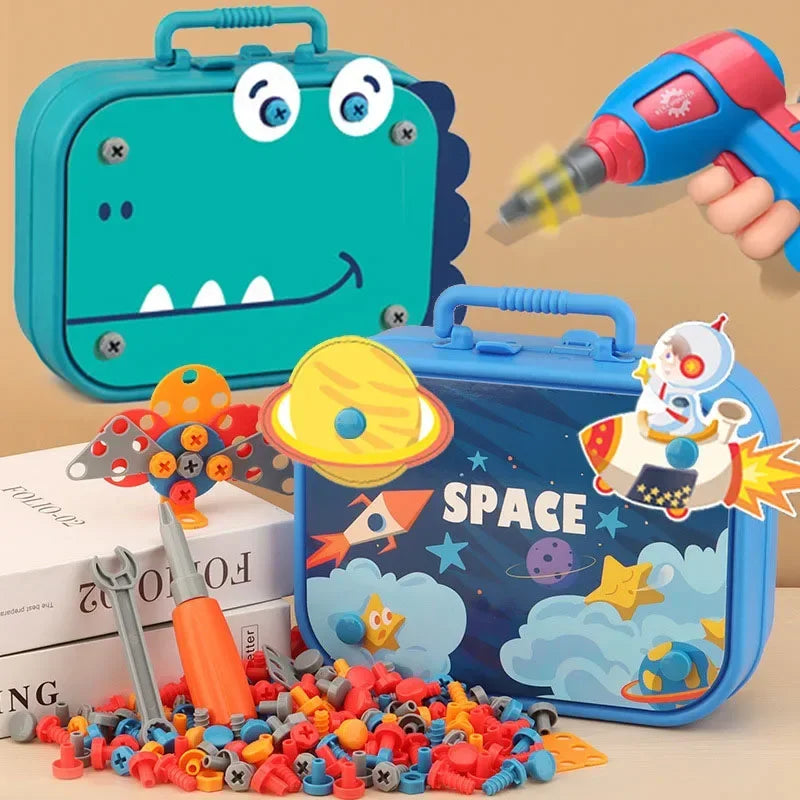 Tots N Paws Electric Drill Assembly Toy | Kids 3D Puzzle Tool Set Pretend Play