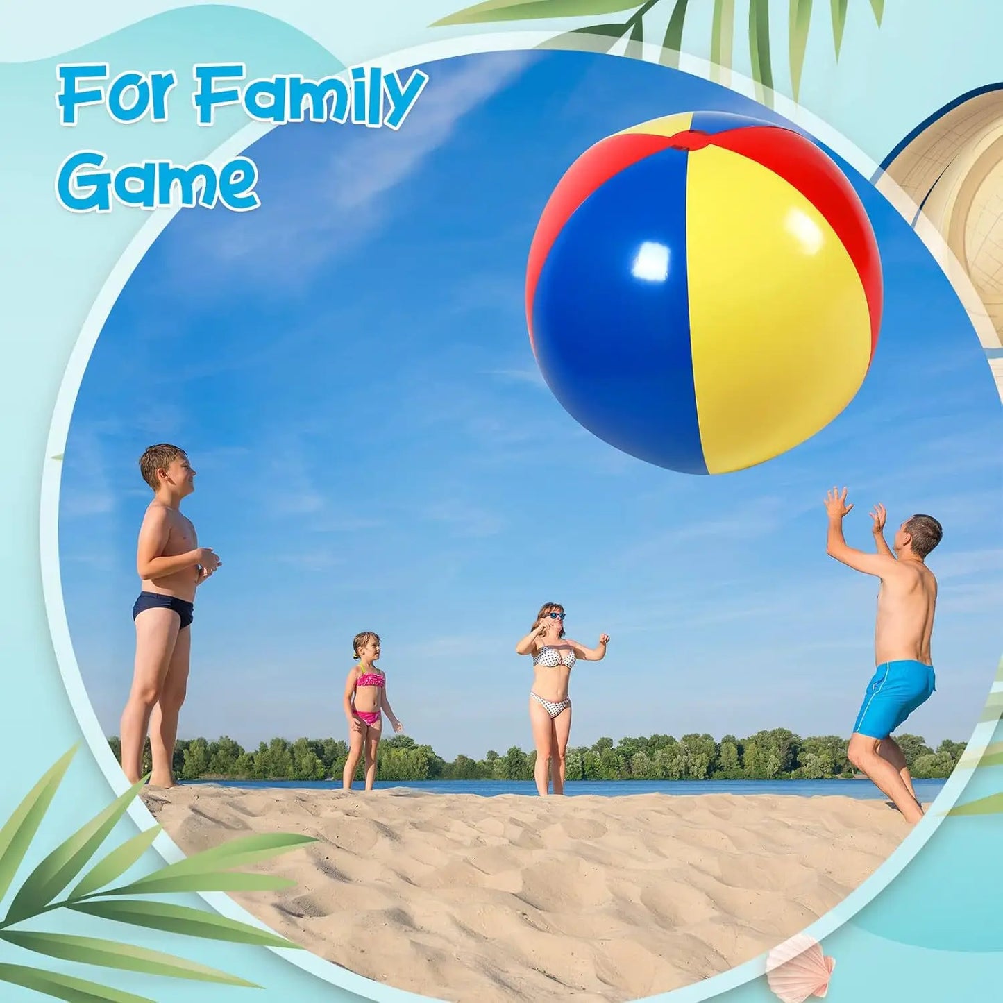 HUGE Inflatable Beach Ball – Giant Outdoor Fun for Parties & Pool Play