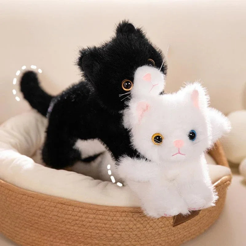 Tots N Paws Simulation Cat Plush Toy | Realistic Stuffed Kitten Doll Gift