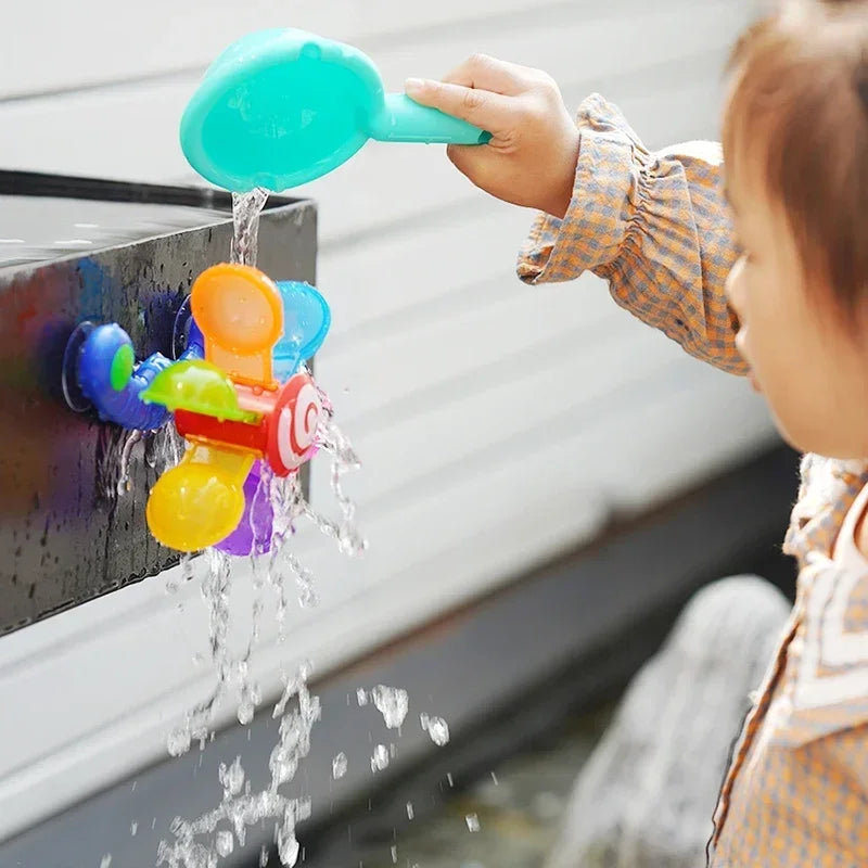 Baby Bath Toys Waterwheel – Colorful Suction Bath Sprinkler | Tots N Paws