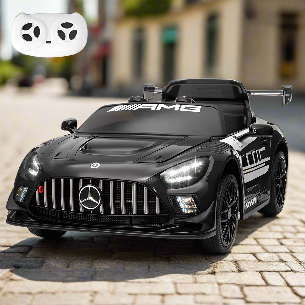 Black Mercedes-Benz AMG toy car with remote control
