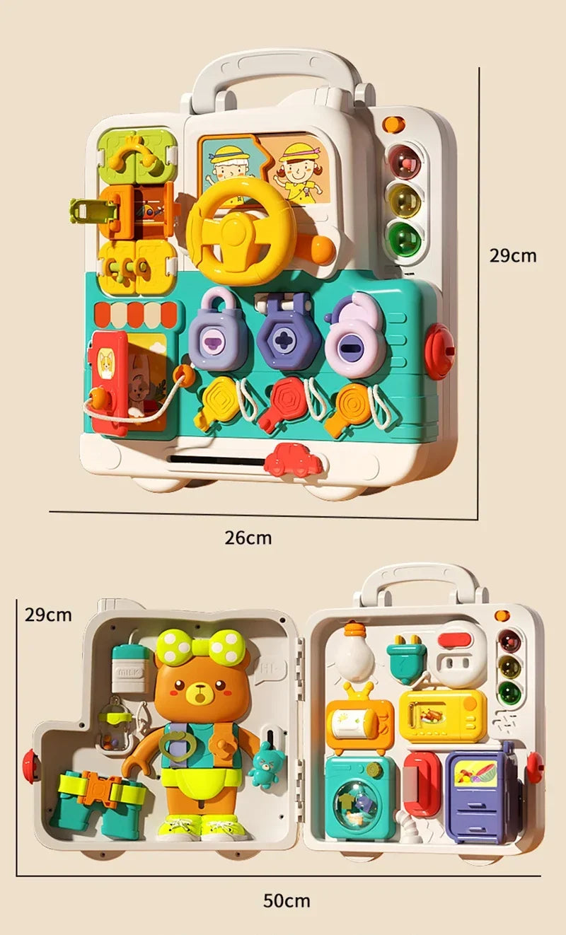 Montessori Busy Board for Toddlers with Lights & Music | Tots N Paws
