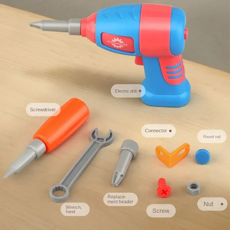 Tots N Paws Electric Drill Assembly Toy | Kids 3D Puzzle Tool Set Pretend Play