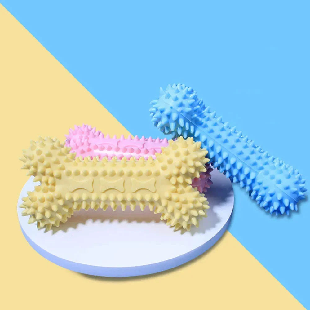 Soft Rubber Bone Chew Toy – Dental Care for Small Dogs