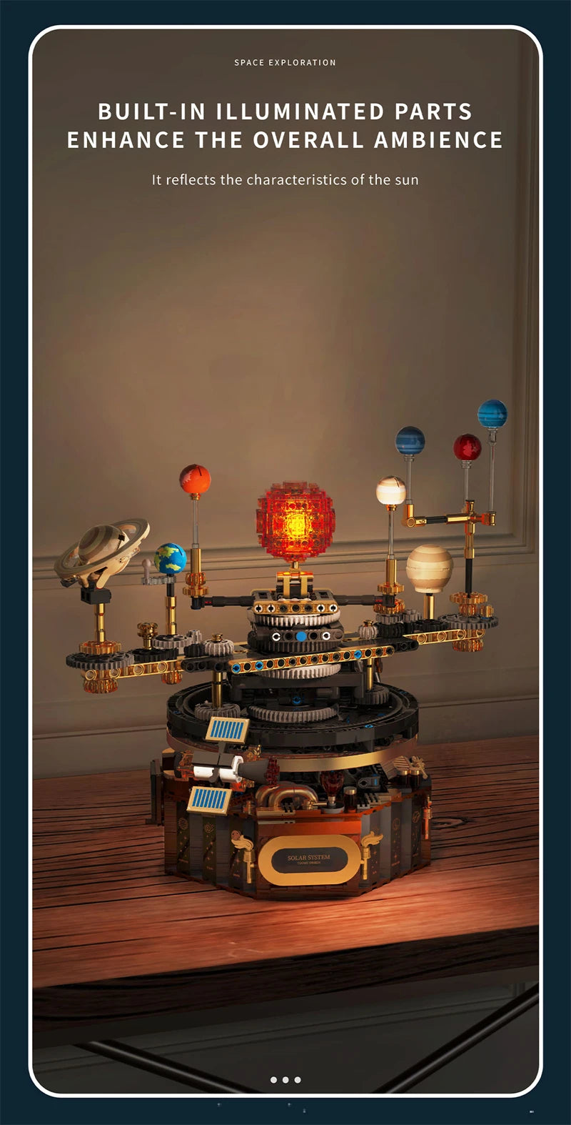 Rotating Solar System Model Building Blocks STEM Toy | Tots N Paws