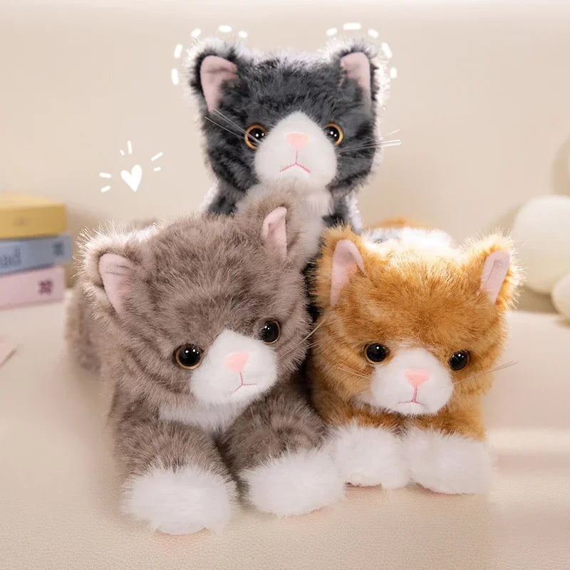 Tots N Paws Simulation Cat Plush Toy | Realistic Stuffed Kitten Doll Gift