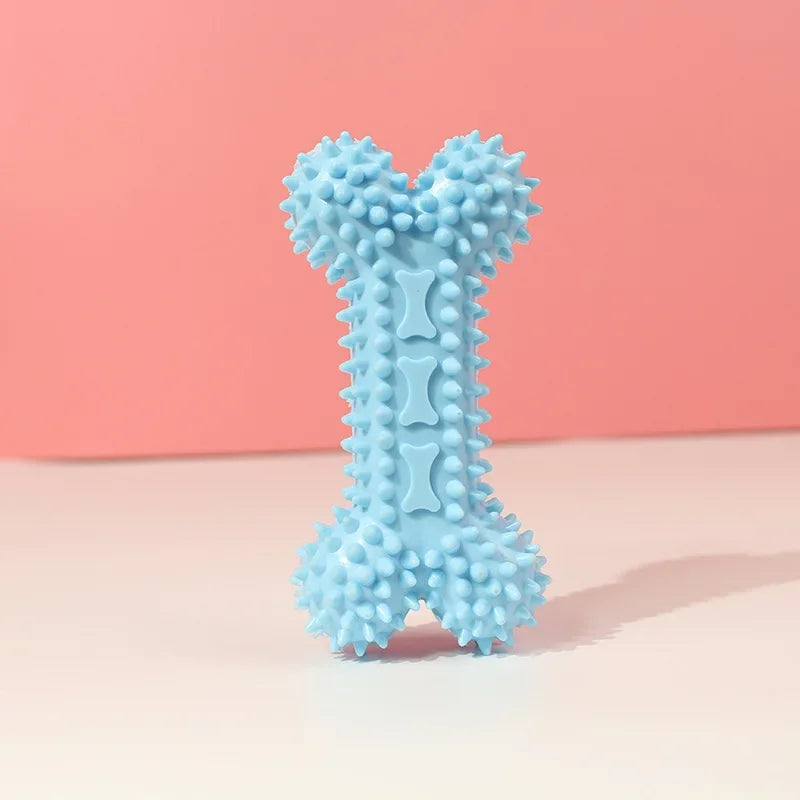 Soft Rubber Bone Chew Toy – Dental Care for Small Dogs