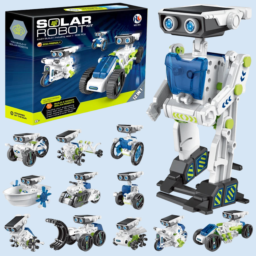 12-in-1 Solar Robot Kit STEM Toy for Kids | Tots N Paws