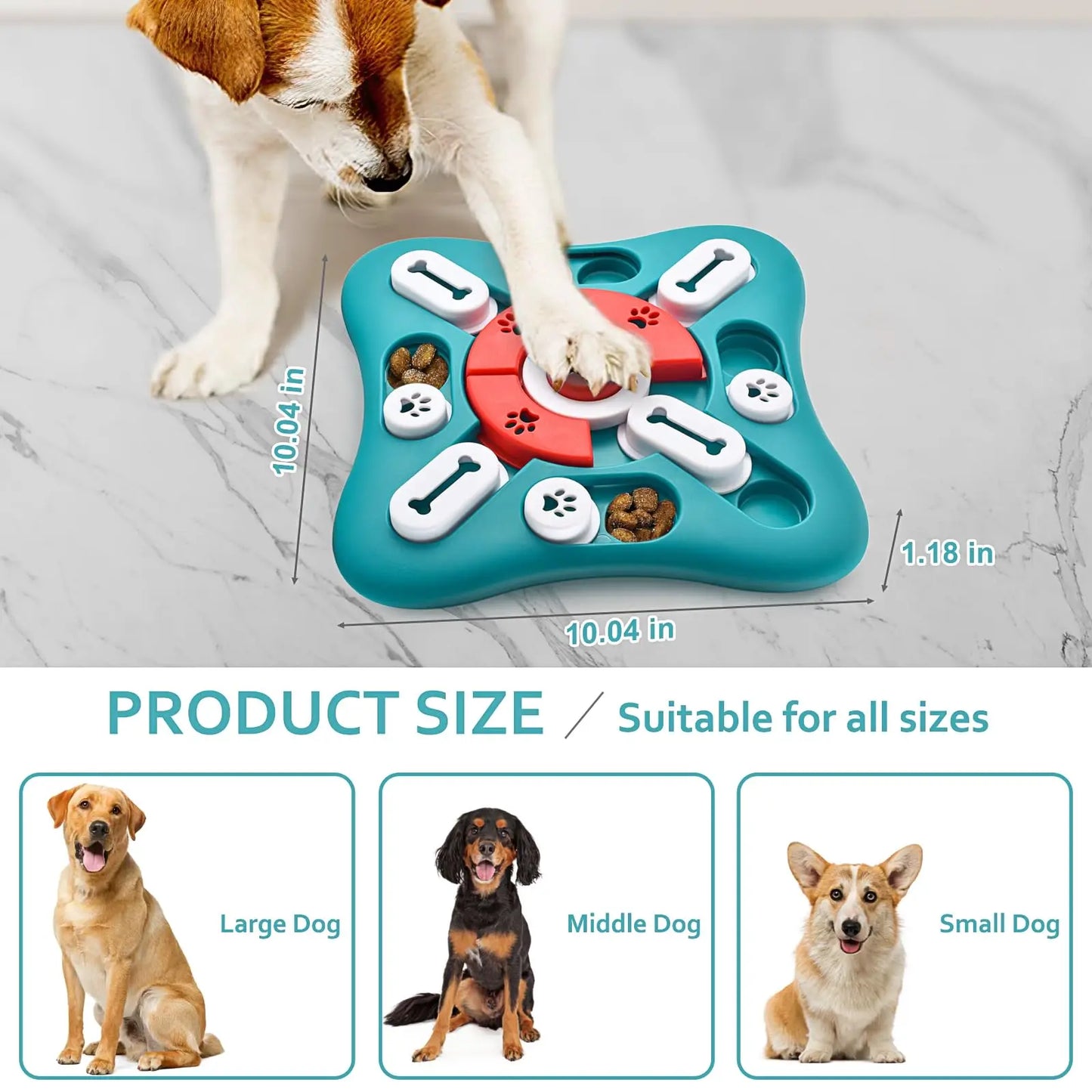 Tots N Paws Dog Puzzle Toys Dispenser | Interactive Treat & IQ Training Toy