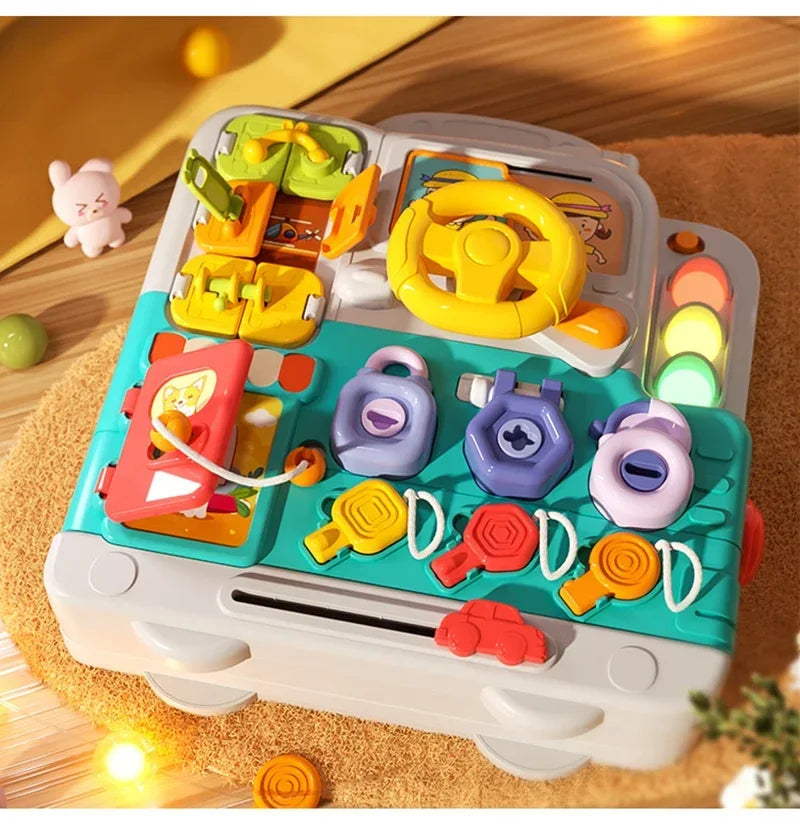 Montessori Busy Board for Toddlers with Lights & Music | Tots N Paws