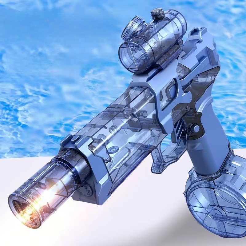High Pressure Electric Water Gun – LED Lights, Recoil & USB Rechargeable