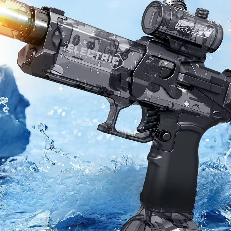 High Pressure Electric Water Gun – LED Lights, Recoil & USB Rechargeable