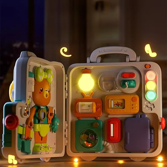 Montessori Busy Board for Toddlers with Lights & Music | Tots N Paws