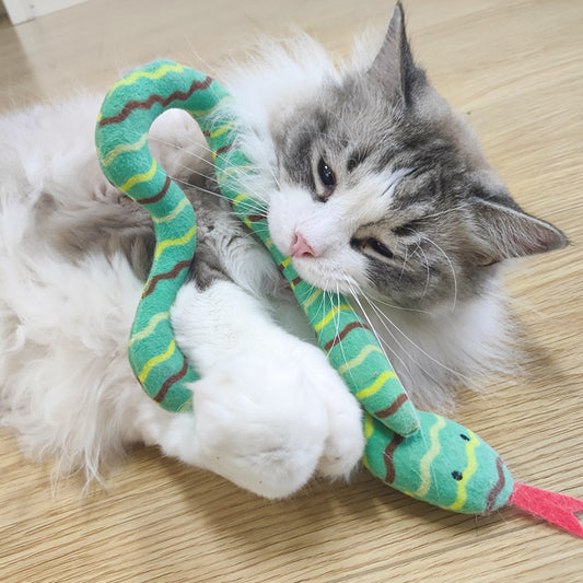 Snake Shape Interactive Cat Toy – Bite-Resistant Catnip Fun for Cats & Kittens