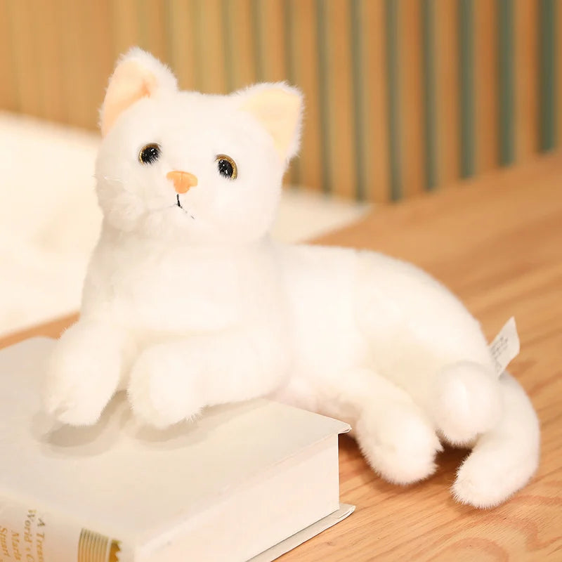 Tots N Paws Lifelike Cat Plush Doll | Fluffy British Shorthair Stuffed Toy