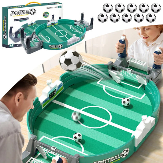 Portable Soccer Table Football Board Game – 2-in-1 Football & Hockey for Family Fun