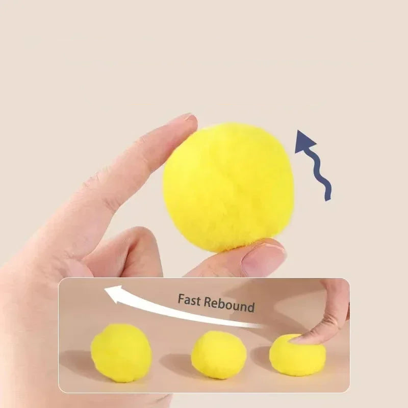 Pom-Pom Foam Ball Launcher – Interactive Cat Toy for Active Play