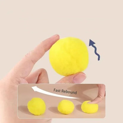 Pom-Pom Foam Ball Launcher – Interactive Cat Toy for Active Play