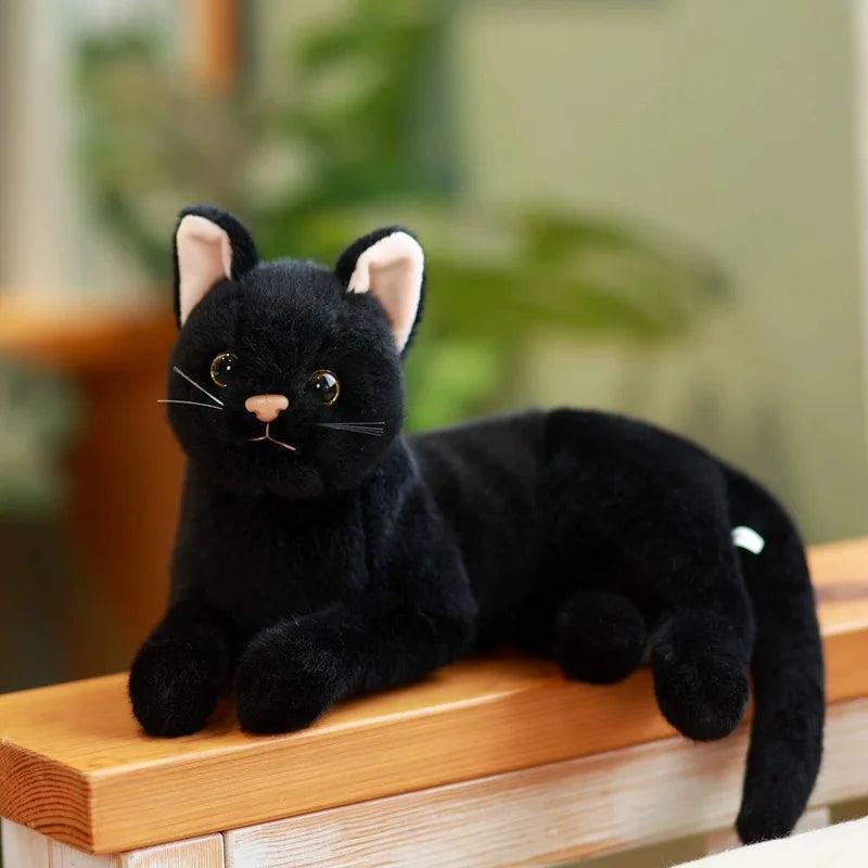 Tots N Paws Lifelike Cat Plush Doll | Fluffy British Shorthair Stuffed Toy