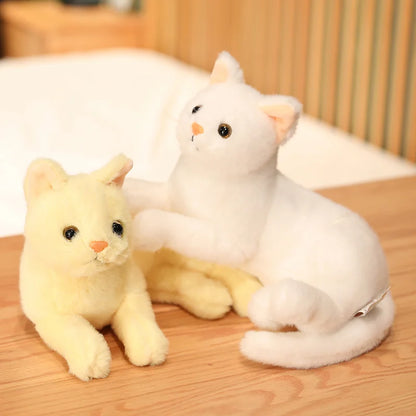 Tots N Paws Lifelike Cat Plush Doll | Fluffy British Shorthair Stuffed Toy
