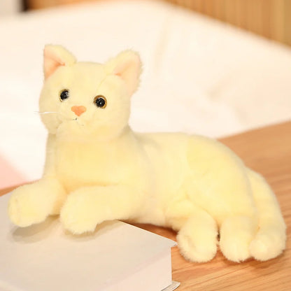 Tots N Paws Lifelike Cat Plush Doll | Fluffy British Shorthair Stuffed Toy