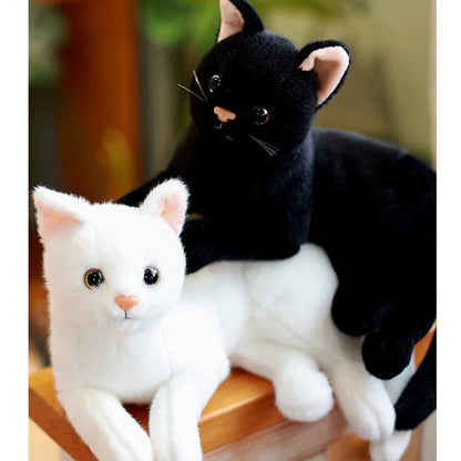 Tots N Paws Lifelike Cat Plush Doll | Fluffy British Shorthair Stuffed Toy