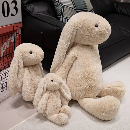 Kawaii Long Ears Bunny Plush Toy – Cute Rabbit Hug Pillow | Tots N Paws