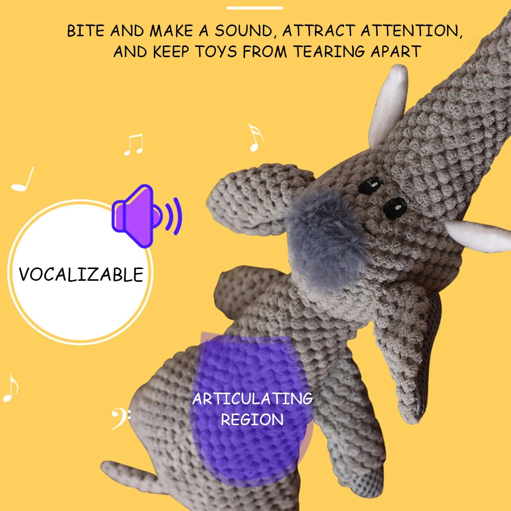 Unbreakable Plush Dog Toy – Bite-Resistant, Squeaky & Teeth Cleaning Fun