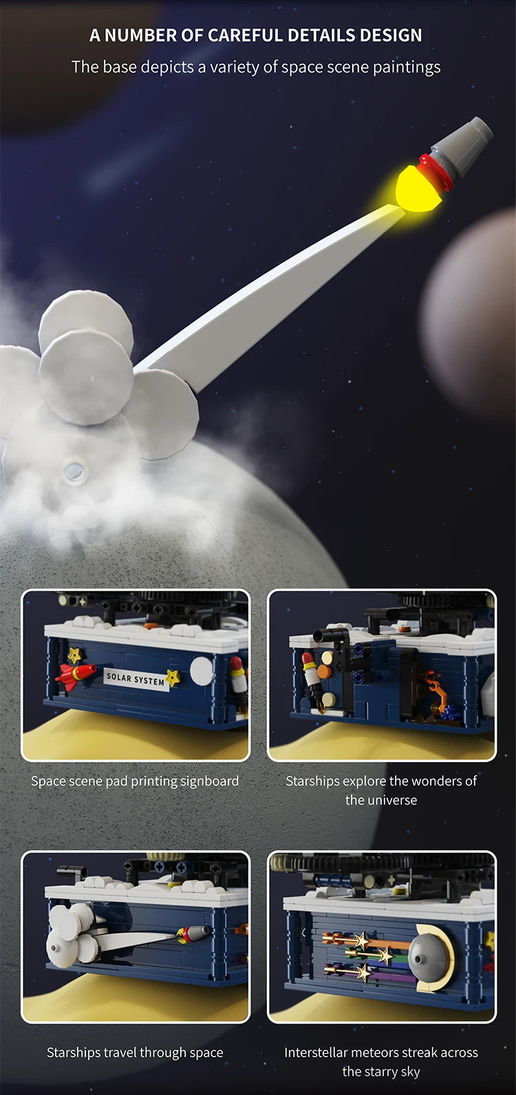 Rotating Solar System Model Building Blocks STEM Toy | Tots N Paws