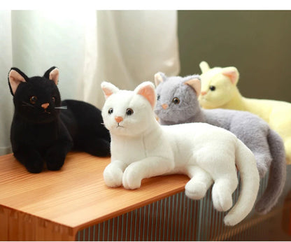 Tots N Paws Lifelike Cat Plush Doll | Fluffy British Shorthair Stuffed Toy