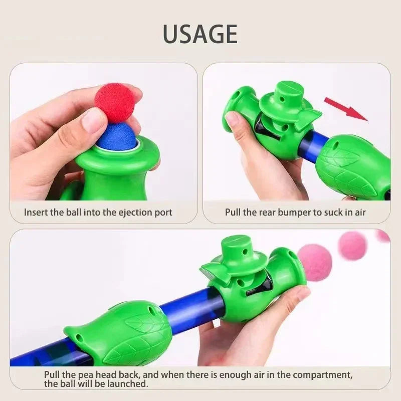Pom-Pom Foam Ball Launcher – Interactive Cat Toy for Active Play