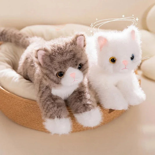 Tots N Paws Simulation Cat Plush Toy | Realistic Stuffed Kitten Doll Gift