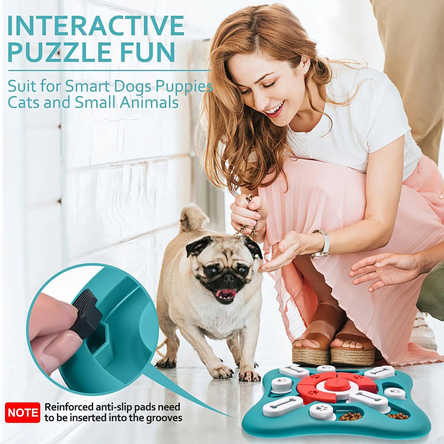 Tots N Paws Dog Puzzle Toys Dispenser | Interactive Treat & IQ Training Toy