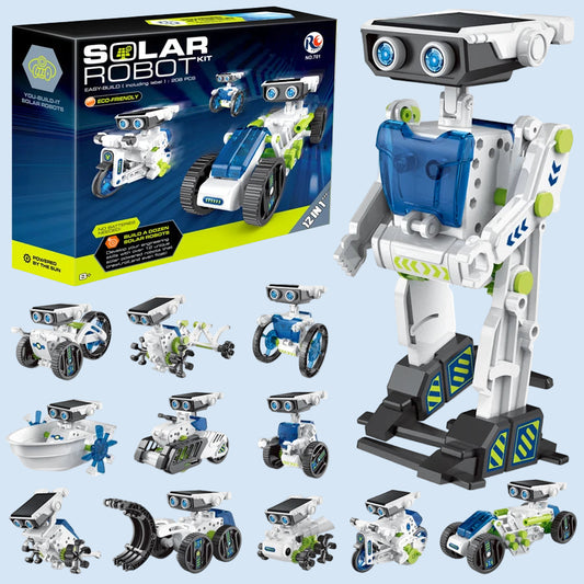 12-in-1 Solar Robot Kit STEM Toy for Kids | Tots N Paws
