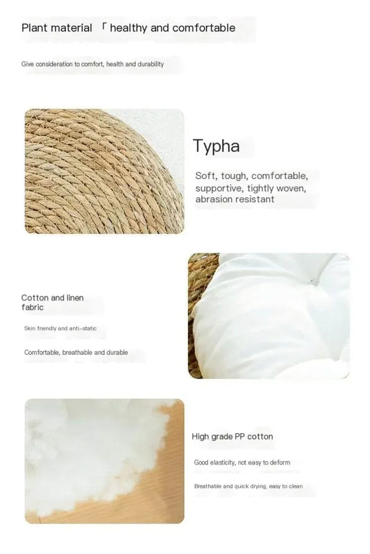 Handmade Vine Woven Cat Nest – Cozy, Washable & Year-Round Comfort