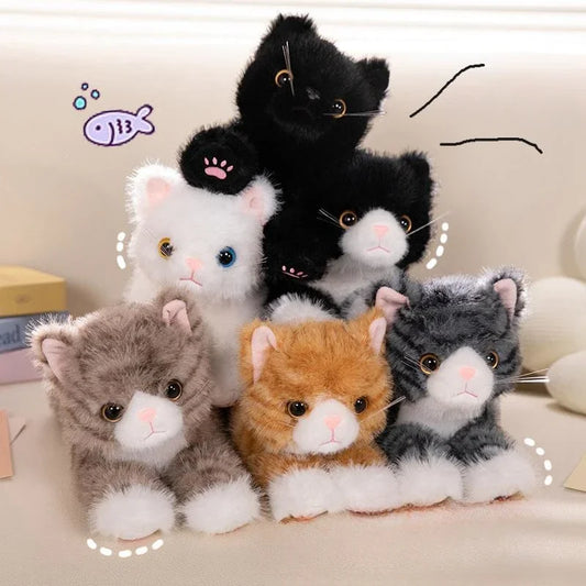 Tots N Paws Simulation Cat Plush Toy | Realistic Stuffed Kitten Doll Gift
