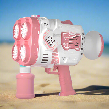 Pink and white bubble gun