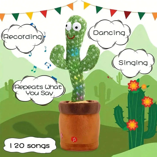 Talking Dancing Cactus Plush Toy with 120 Songs